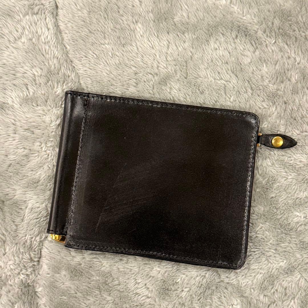 ⭐️未使用品⭐️　グレンロイヤル　マネークリップ　二つ折り財布　ブラック　レザー