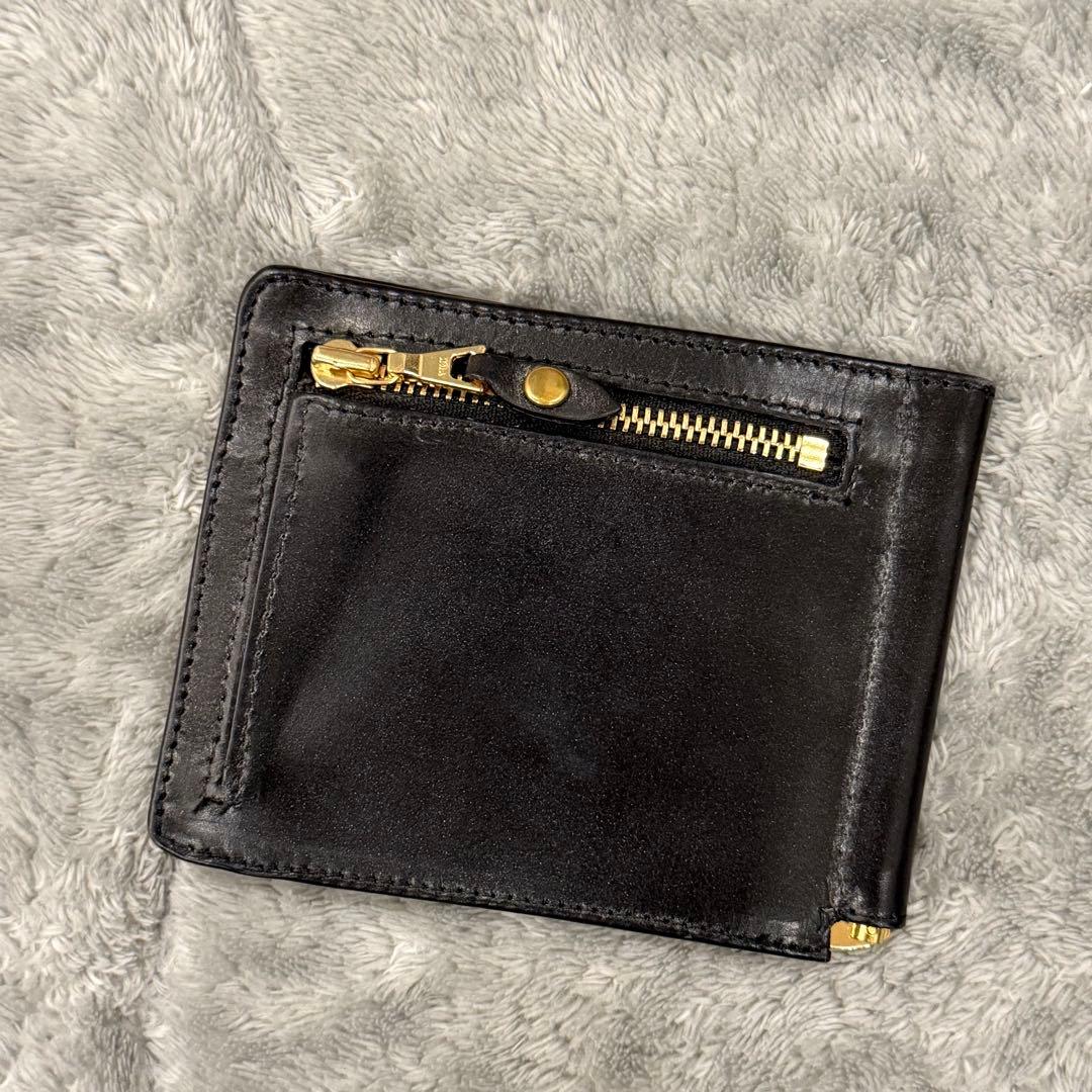 ⭐️未使用品⭐️　グレンロイヤル　マネークリップ　二つ折り財布　ブラック　レザー