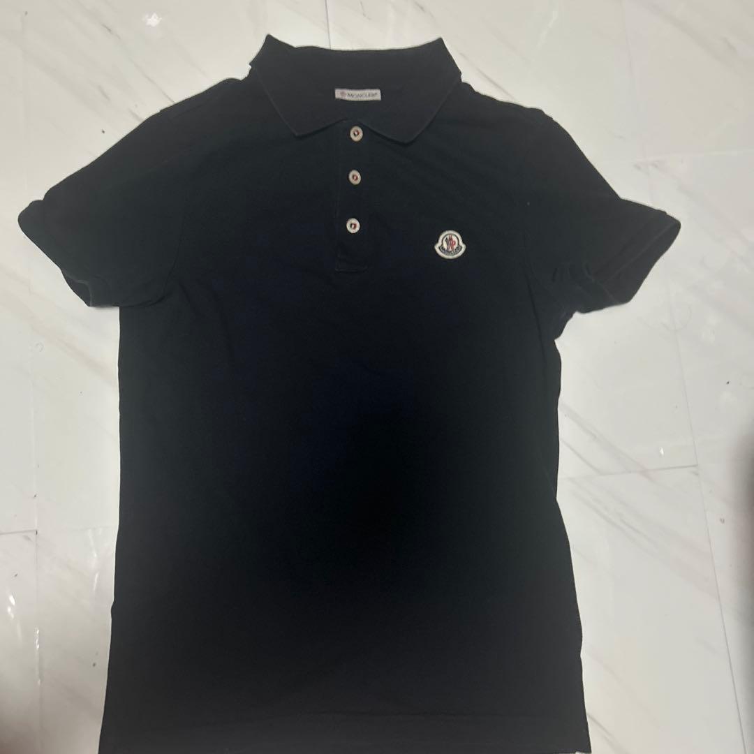 MONCLER ブラック ポロシャツ XS