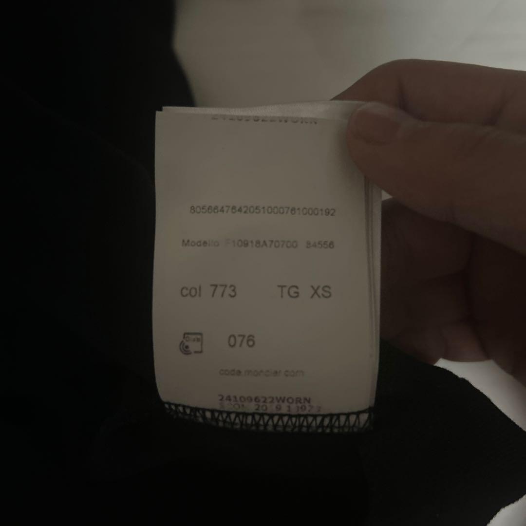 MONCLER ブラック ポロシャツ XS