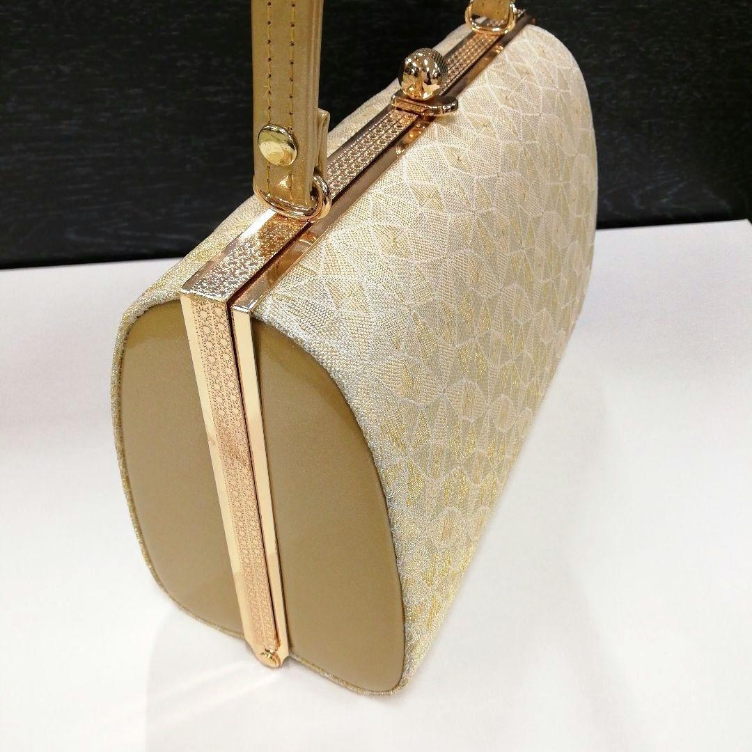 新品未使用 礼装用 佐賀錦ゴールド系草履バッグセット　フリーサイズ OL-4