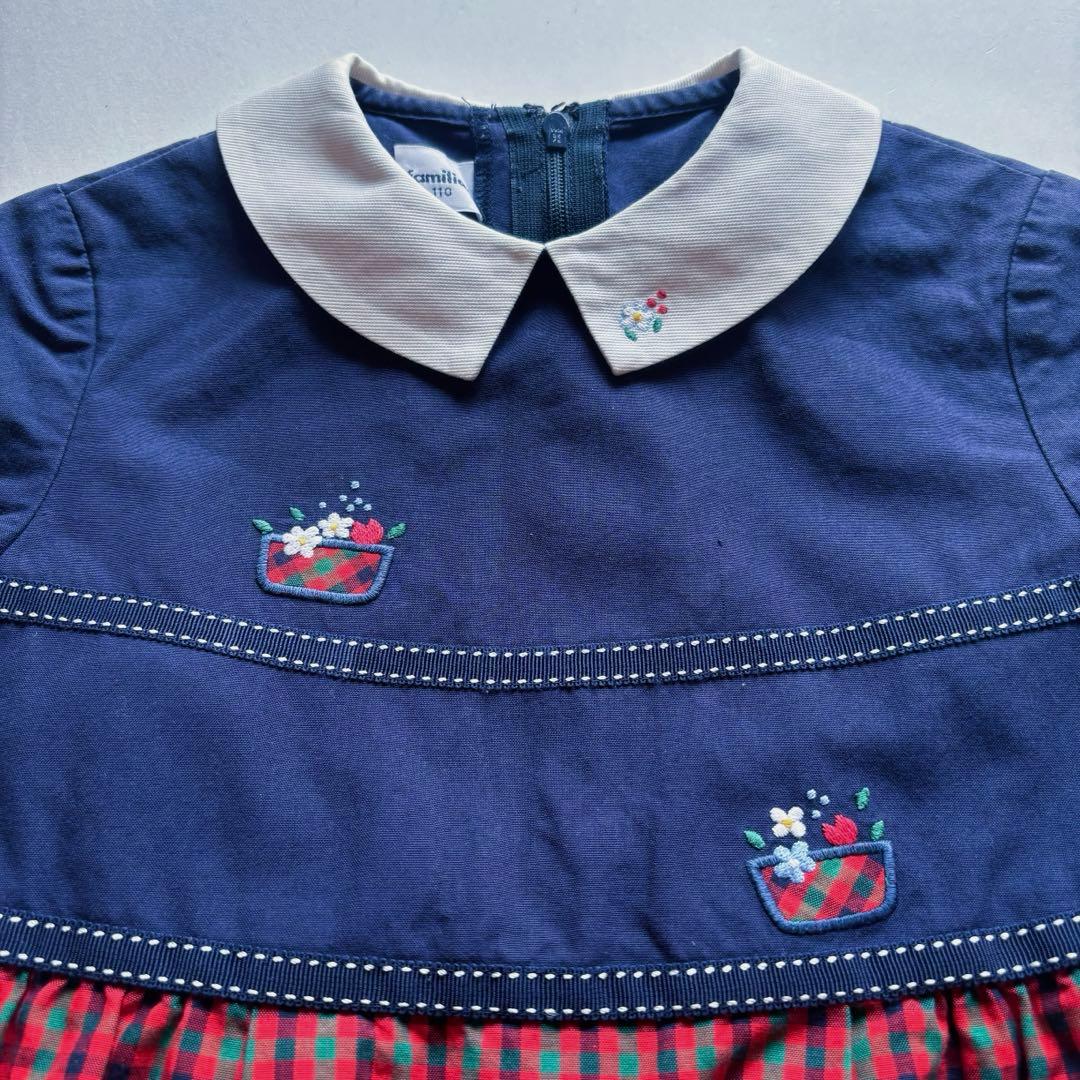 familiar アンサンブル ファミリアチェック ボレロ ワンピース 110