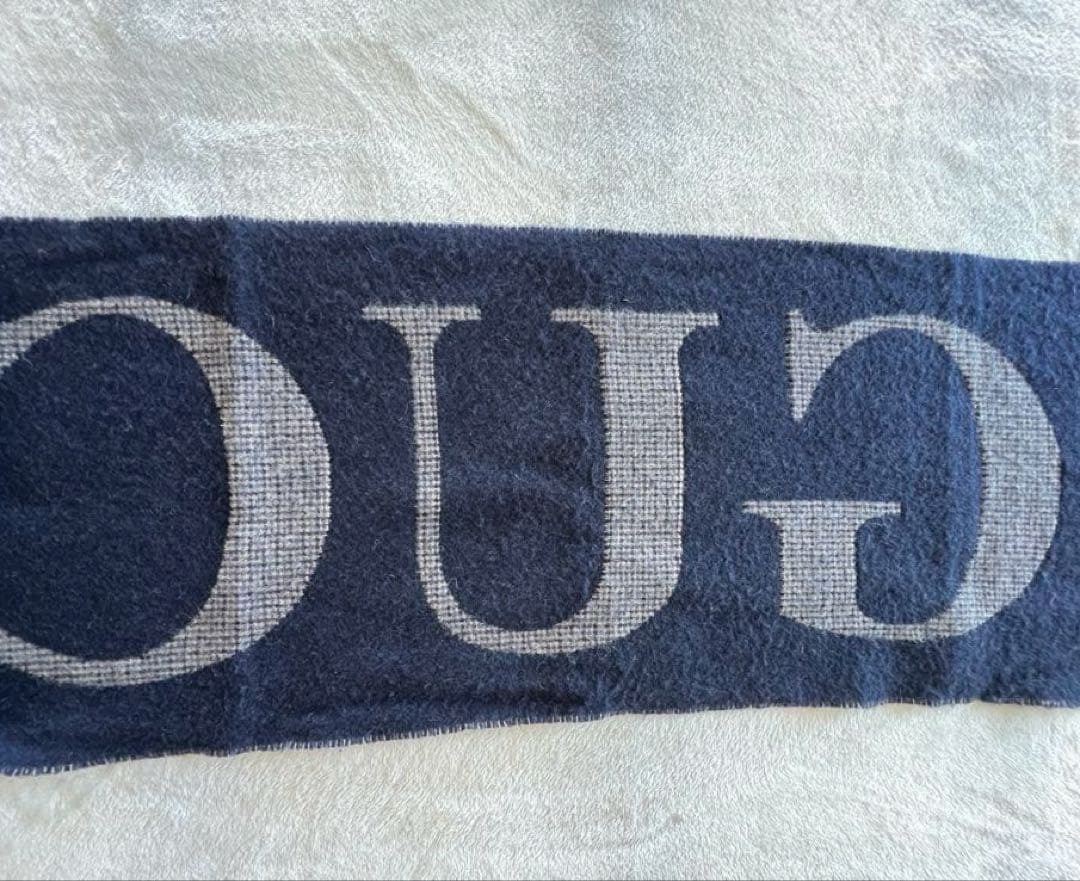 GUCCI リバーシブルフリンジマフラー