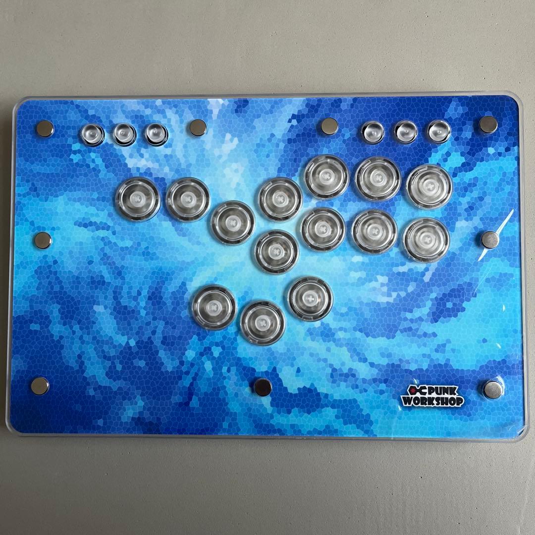 新v1ボタン　最新　punkworkshop レバーレス　カスタム　hitbox