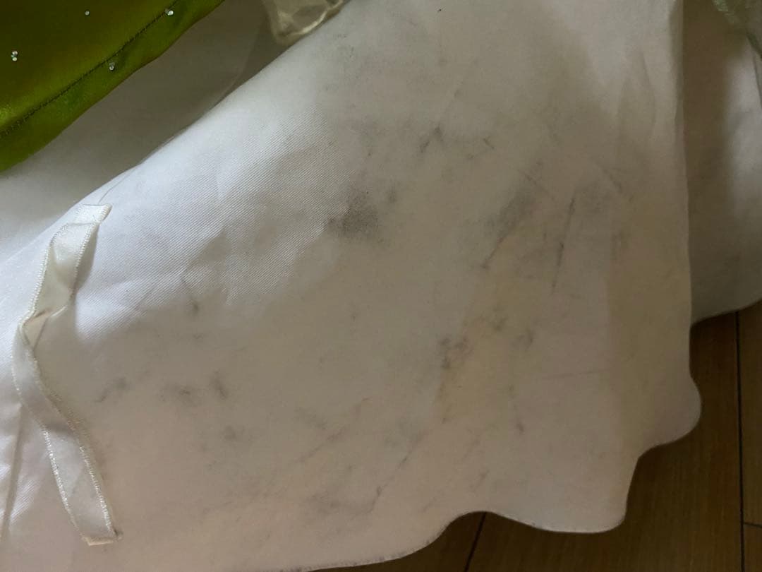 グリーンカラードレス8～10号 ＋ パニエ ＋ アクセサリー