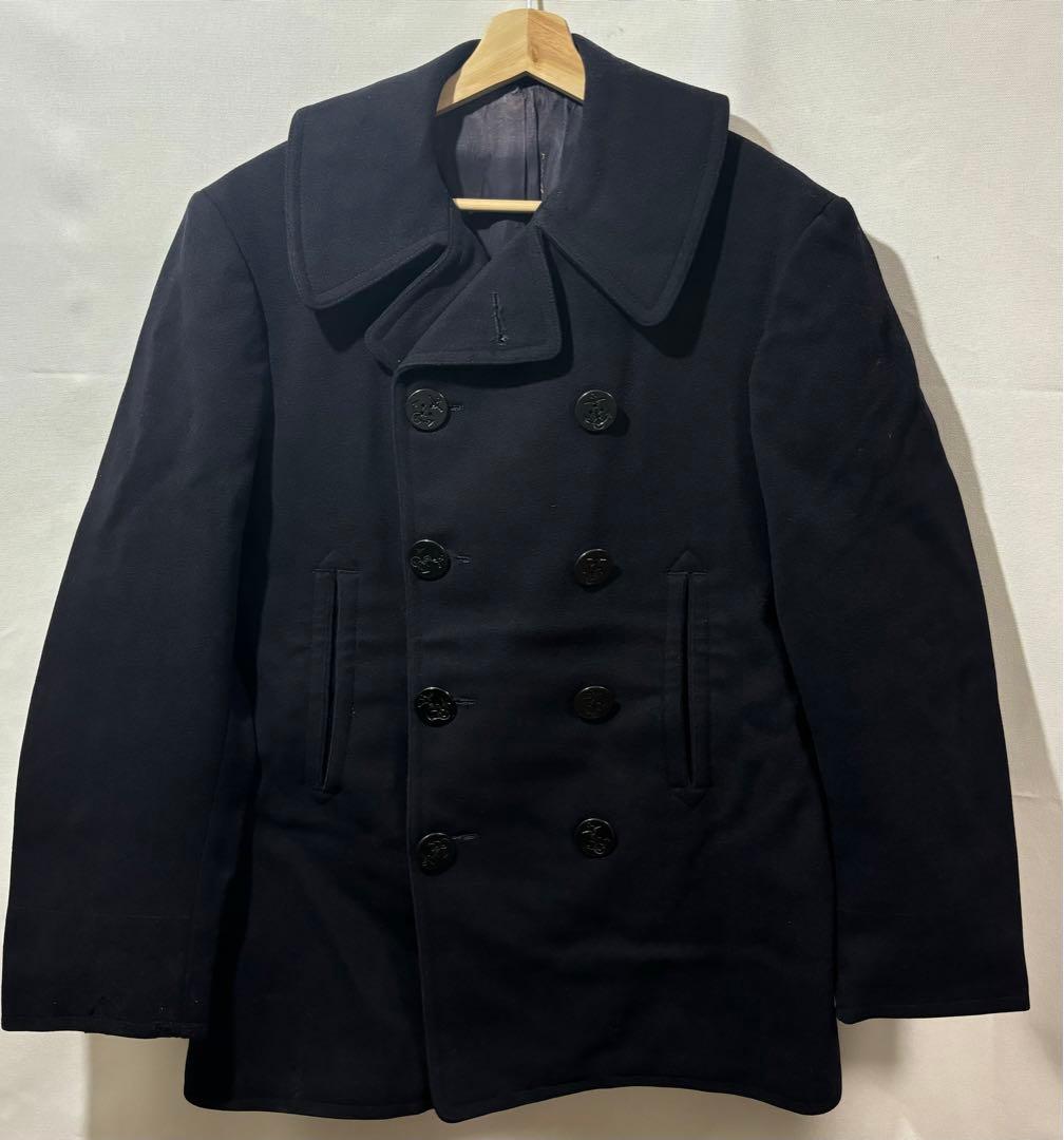 40s usn 10ボタン ピーコート ビンテージ ネイビー navy