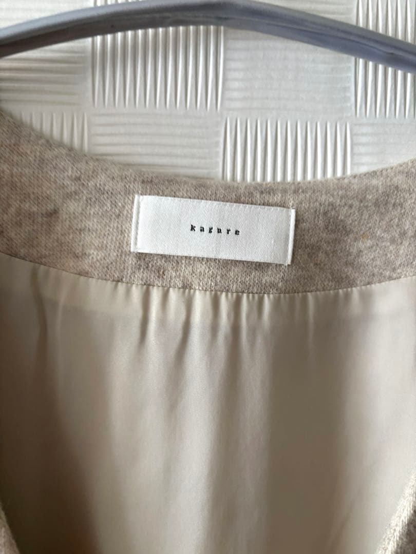 かぐれ　サイドスリットロングジレ　ベージュ　極美品　再お値下げ