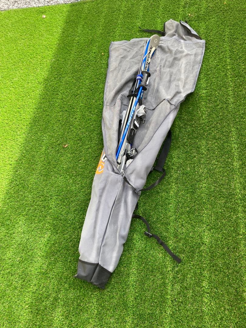 ROSSIGNOLスキー板、ビンディング、ストックセット＋袋付き　150cm