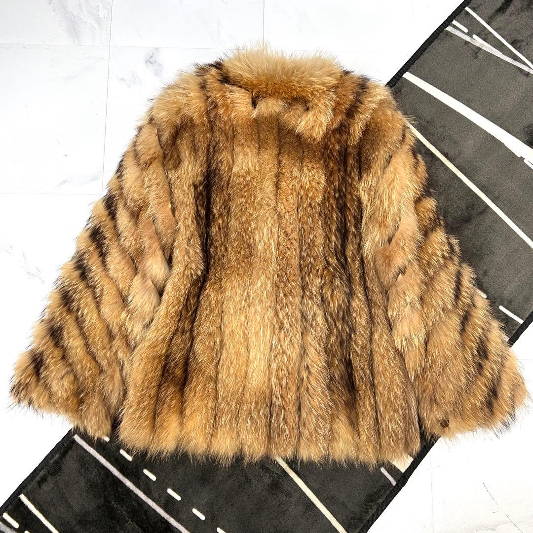 高級 フォックス クロップド コート 毛皮 レディース レッドフォックス