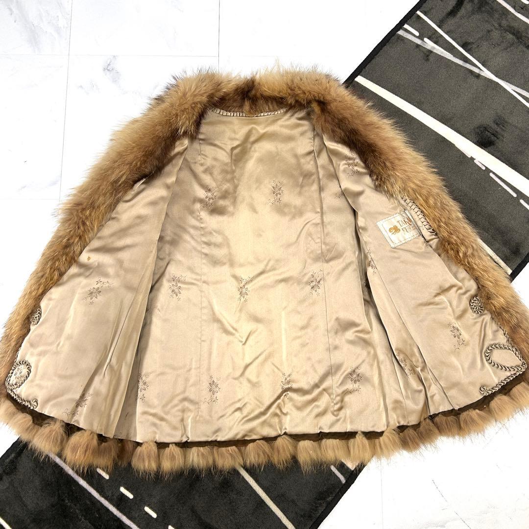 高級 フォックス クロップド コート 毛皮 レディース レッドフォックス