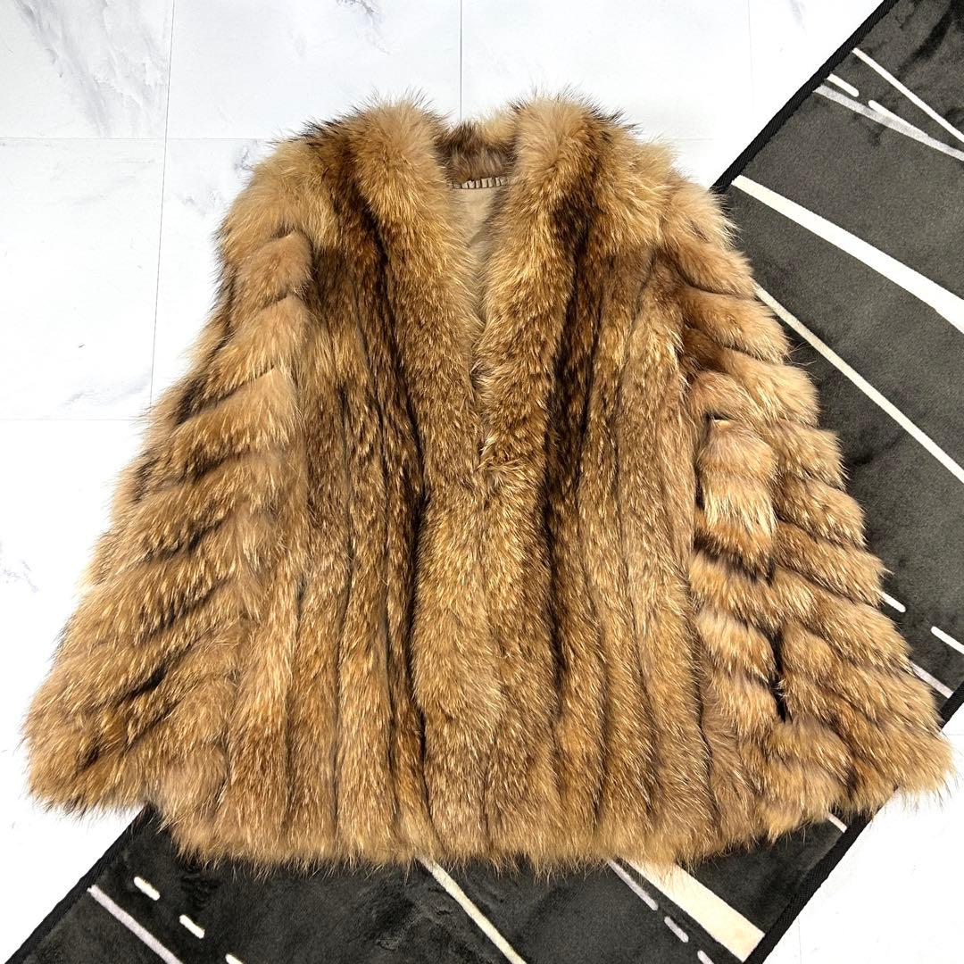 高級 フォックス クロップド コート 毛皮 レディース レッドフォックス