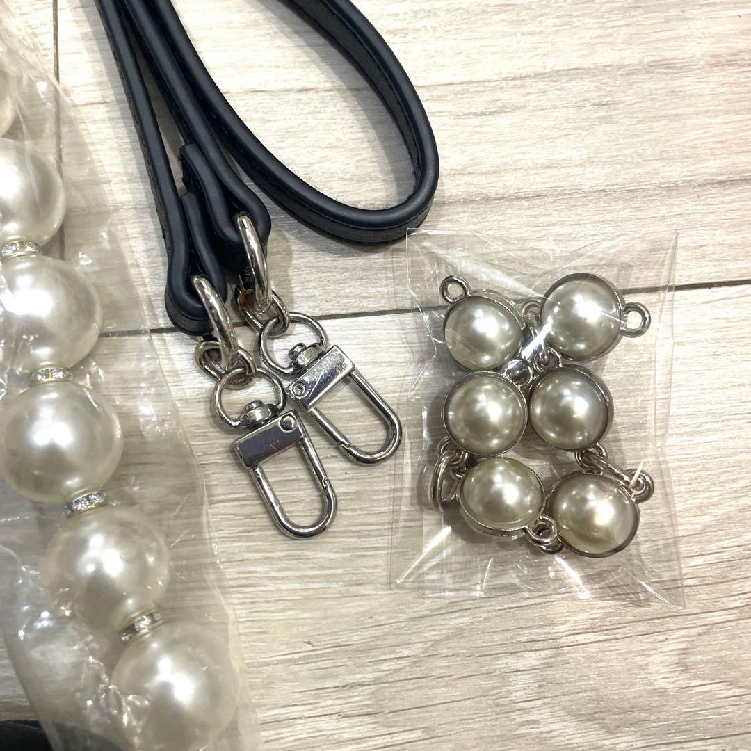 pium ドットチュールリボン2wayバッグ ピンク×ブラック