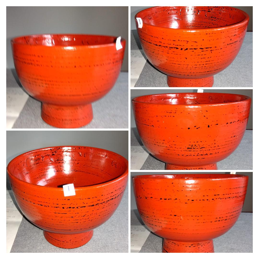 越前漆器作家　山岸厚夫　曙塗及び根来塗端麻布掛け合鹿椀ペアセット【多目的中鉢】