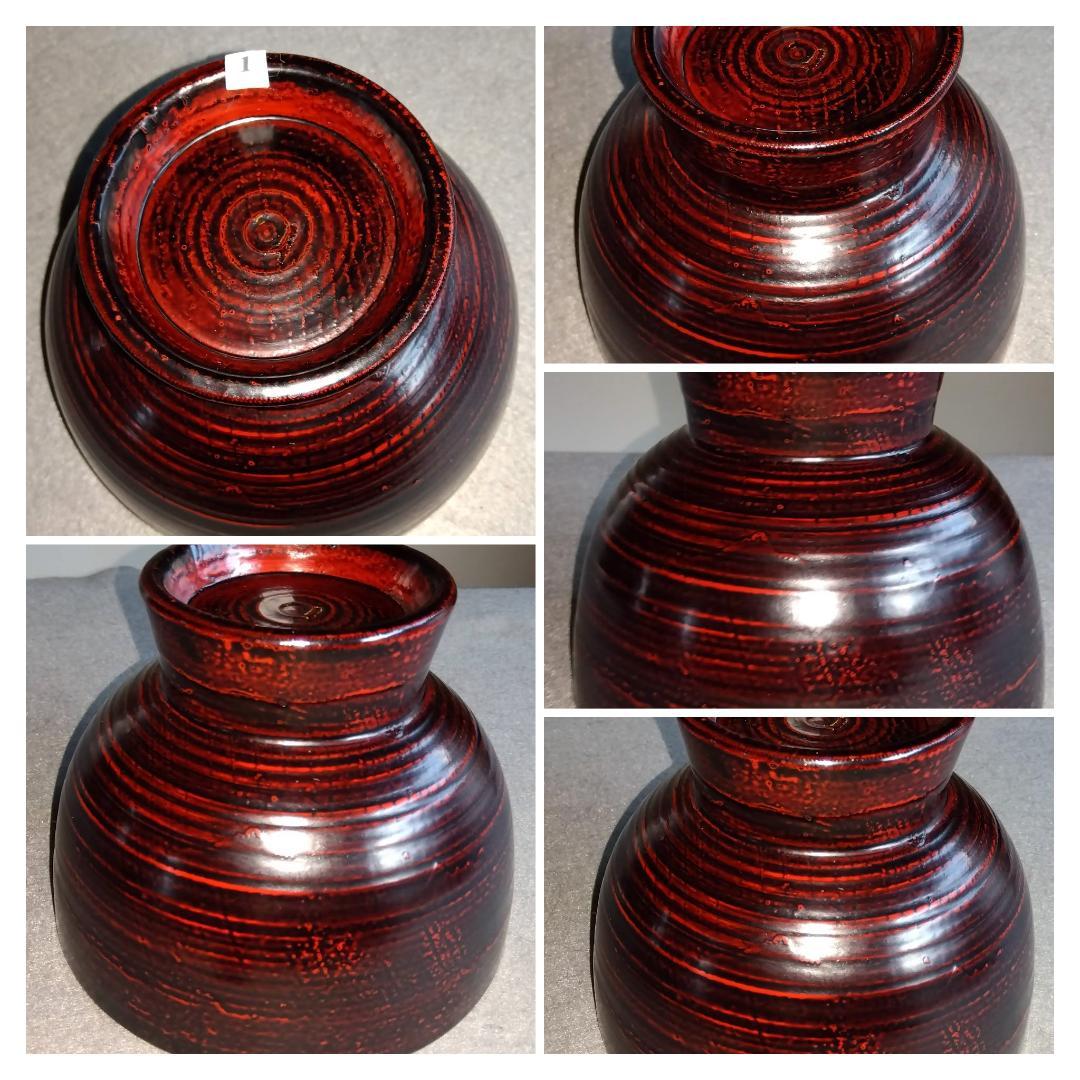 越前漆器作家　山岸厚夫　曙塗及び根来塗端麻布掛け合鹿椀ペアセット【多目的中鉢】