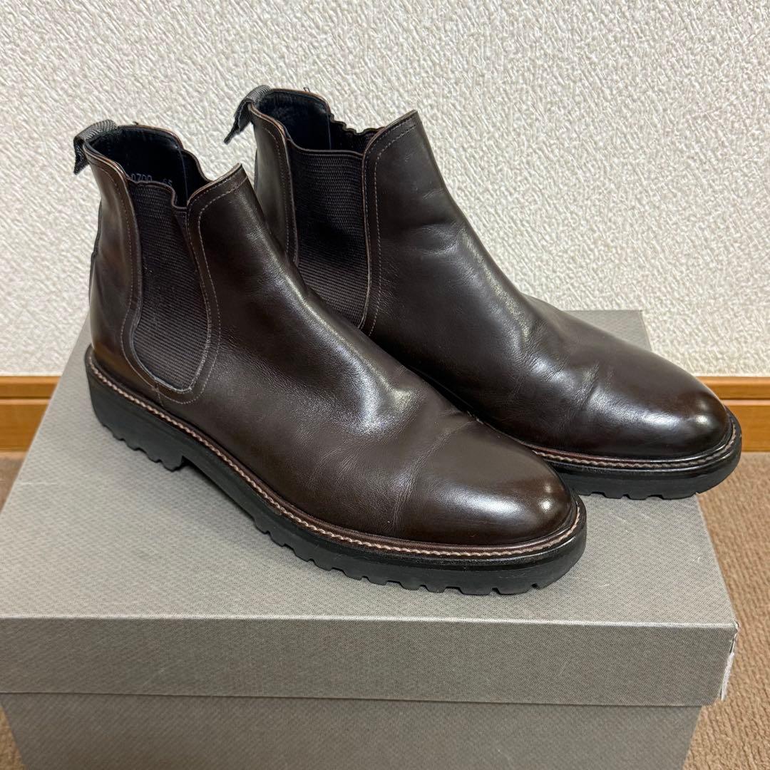 美品✨️ WH ダブルエイチ　サイドゴアブーツ レザー ブラウン UK6.5