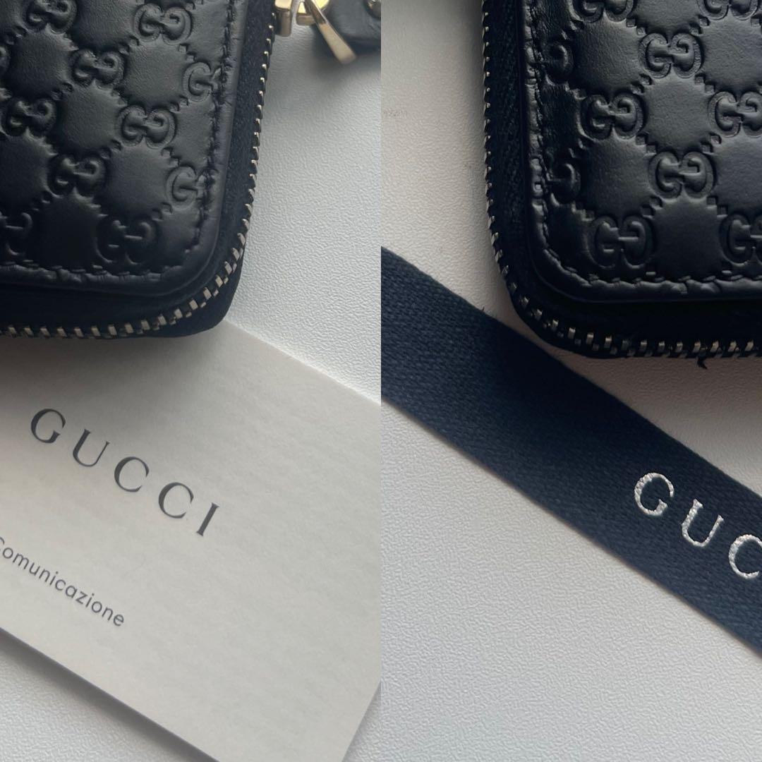 329 極上美品 GUCCI グッチ マイクロシマ 小銭入れ 財布