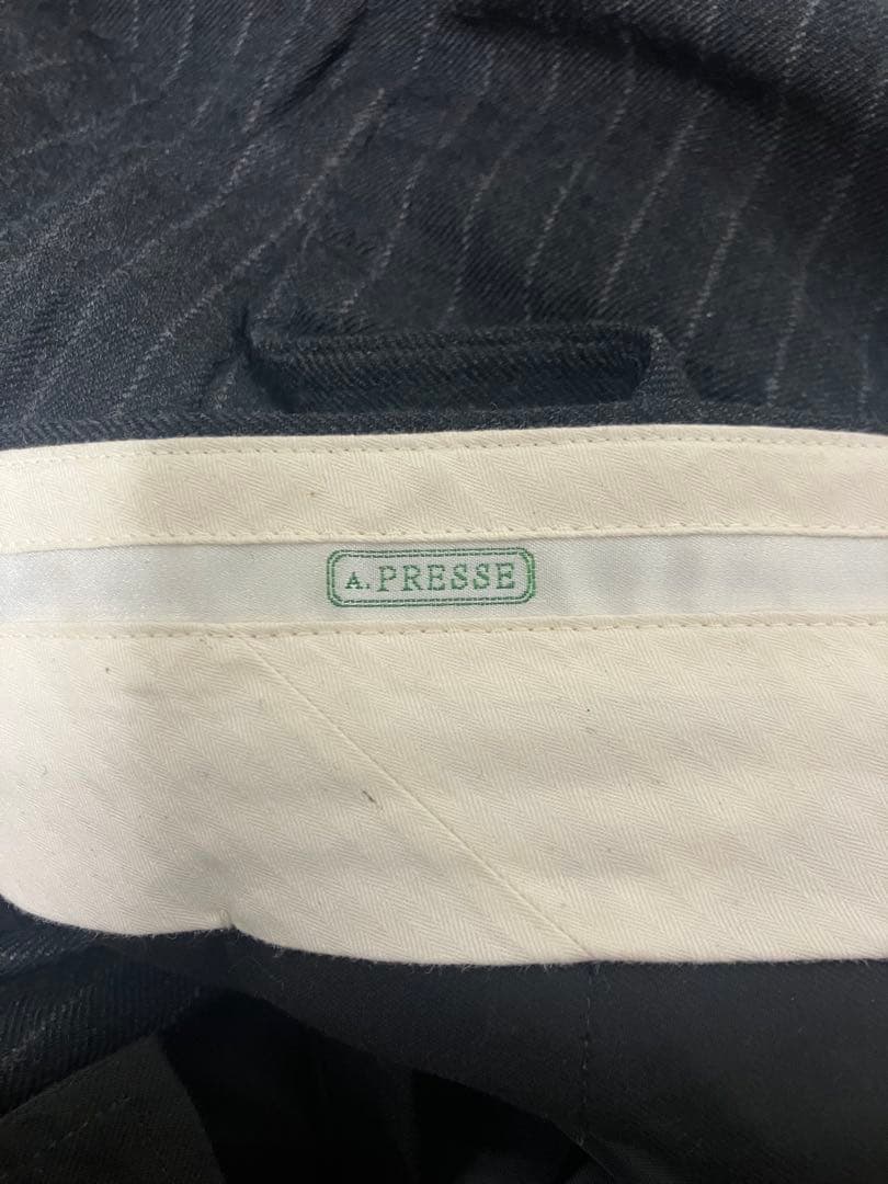 A.PRESSE Wide Tapered Trousers 3 ストライプ