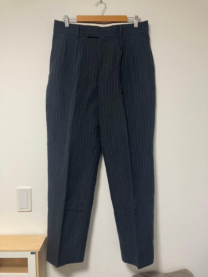 A.PRESSE Wide Tapered Trousers 3 ストライプ