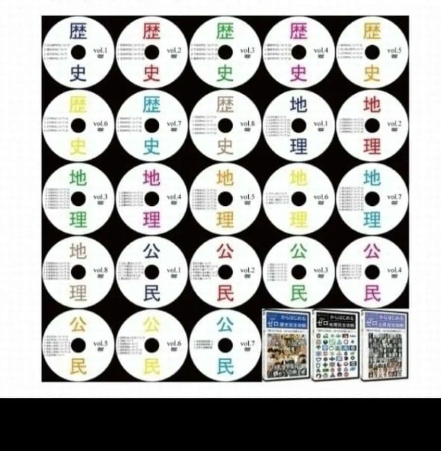 【サントップ】中学受験社会フルセットDVD全23枚　ファイル付印刷物テキスト付き