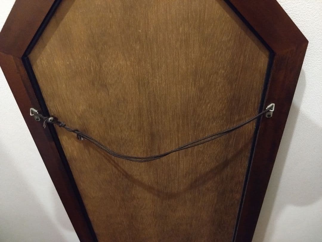 まるアンティークダークブラウン姿見　鏡