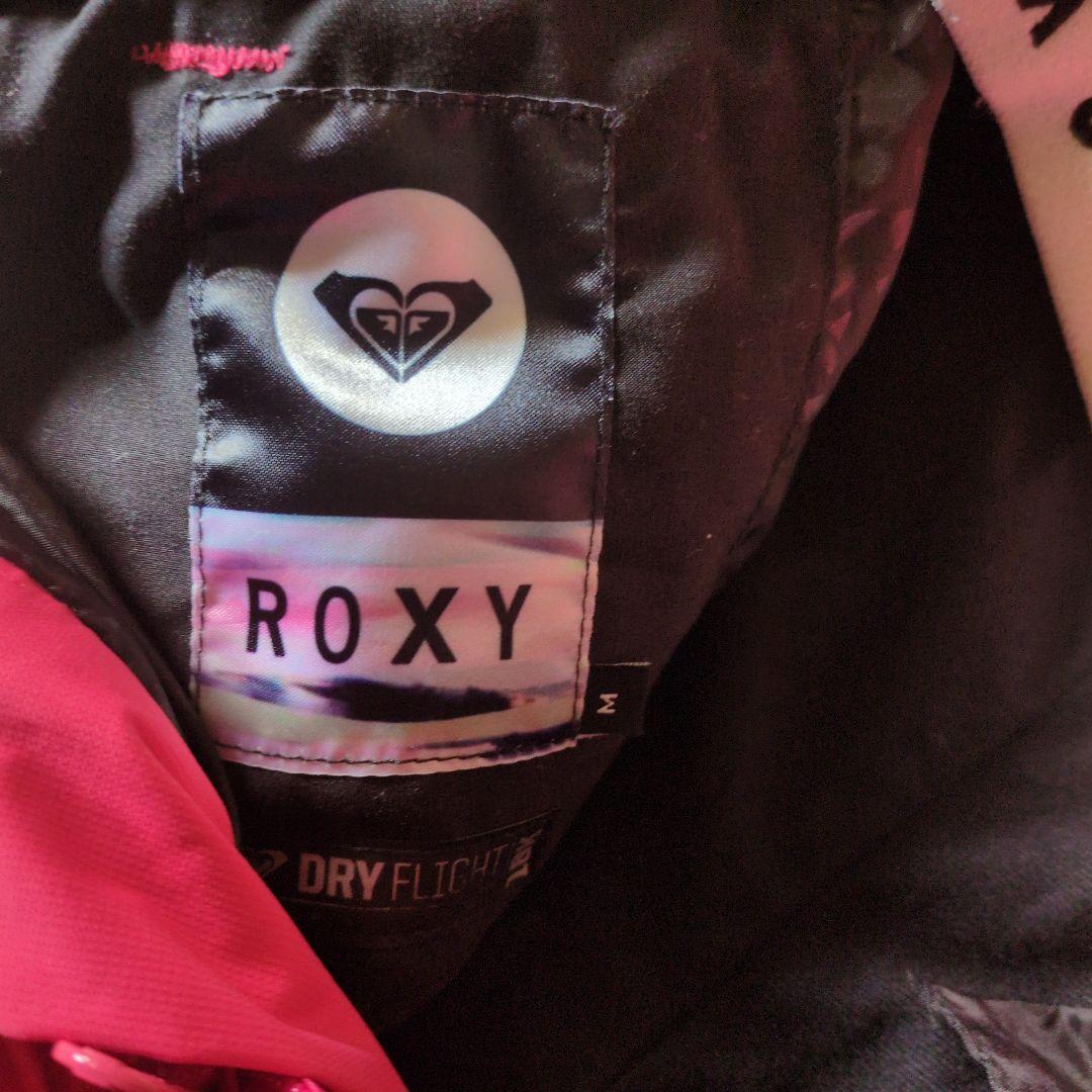 ROXY　スノボウェア　上下セット　Ｍ　サークル柄　ブラック　ピンク