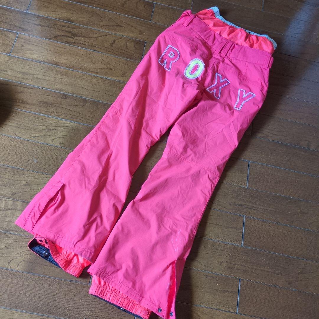 ROXY　スノボウェア　上下セット　Ｍ　サークル柄　ブラック　ピンク