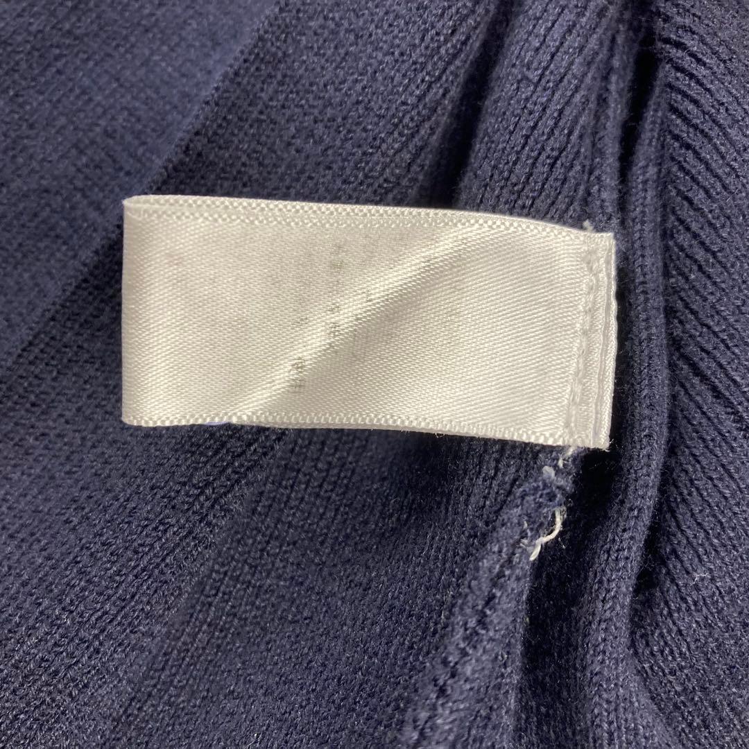 クリスチャンディオール　長袖　　プリーツ　ワンピース　ビー　刺繍　8 ネイビー