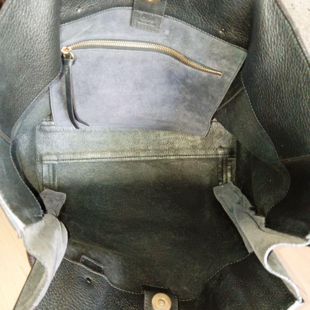 良品 クロエ レザー Milo マイロ トート ハンド ショルダーバッグ 鞄 黒