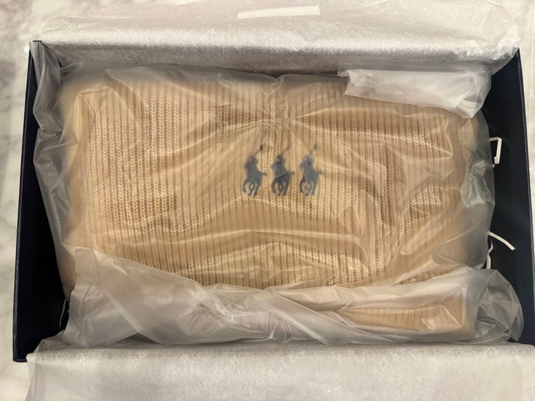 新品⭐︎未使用⭐︎トリプルポニー　Ralph Lauren ベージュ マフラー