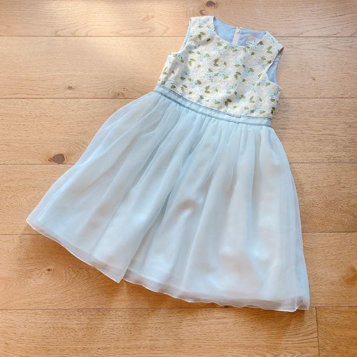 新品　組曲キッズ　ワンピース　110　ドレス　マーガレット　青系　6373