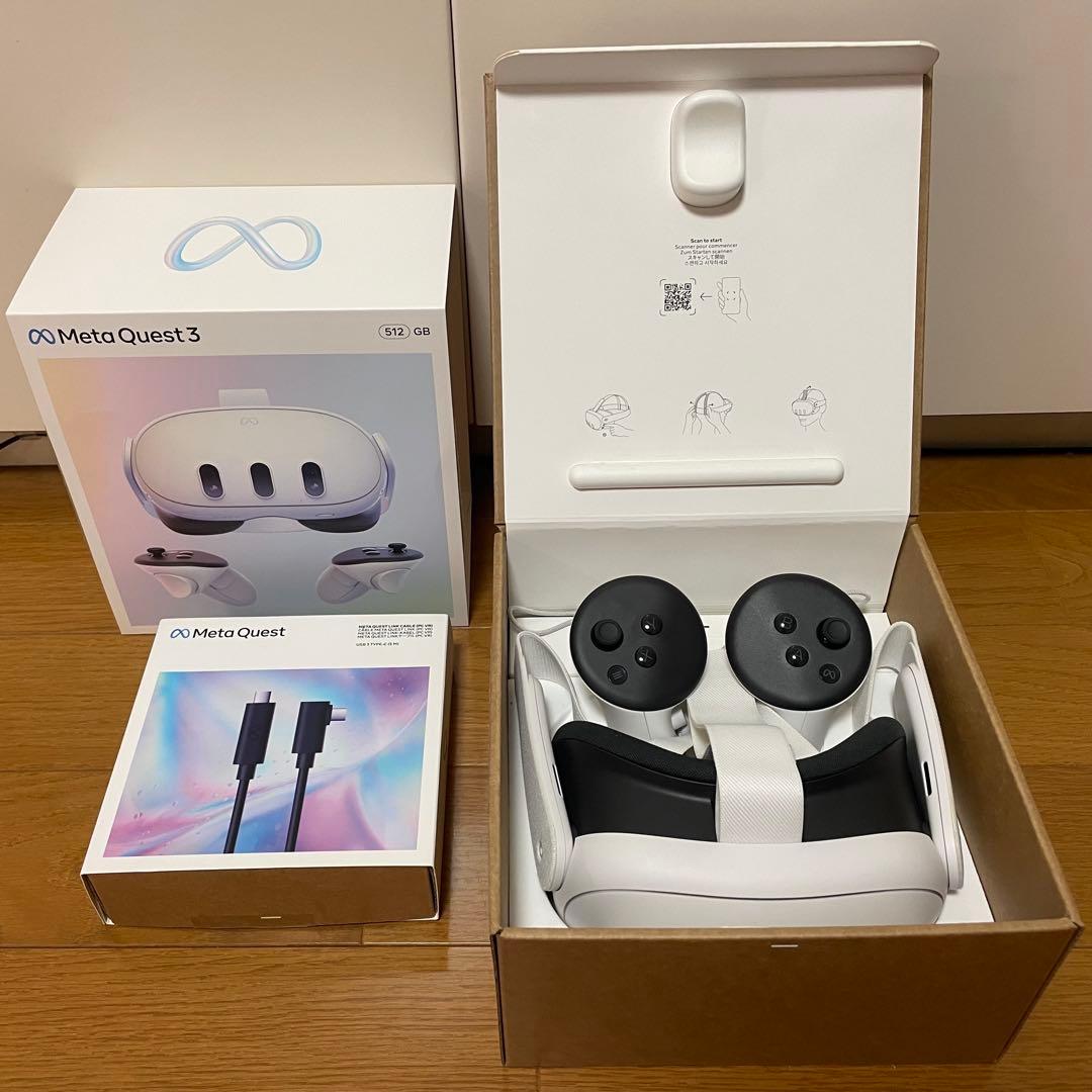 【美品】 Quest 3 512GB + 純正Link Cable 5m