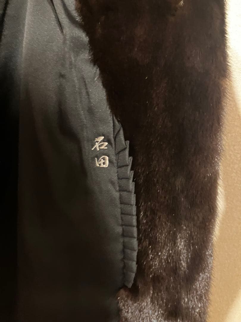 EMBA ブラックミンクファーコート　毛皮コート