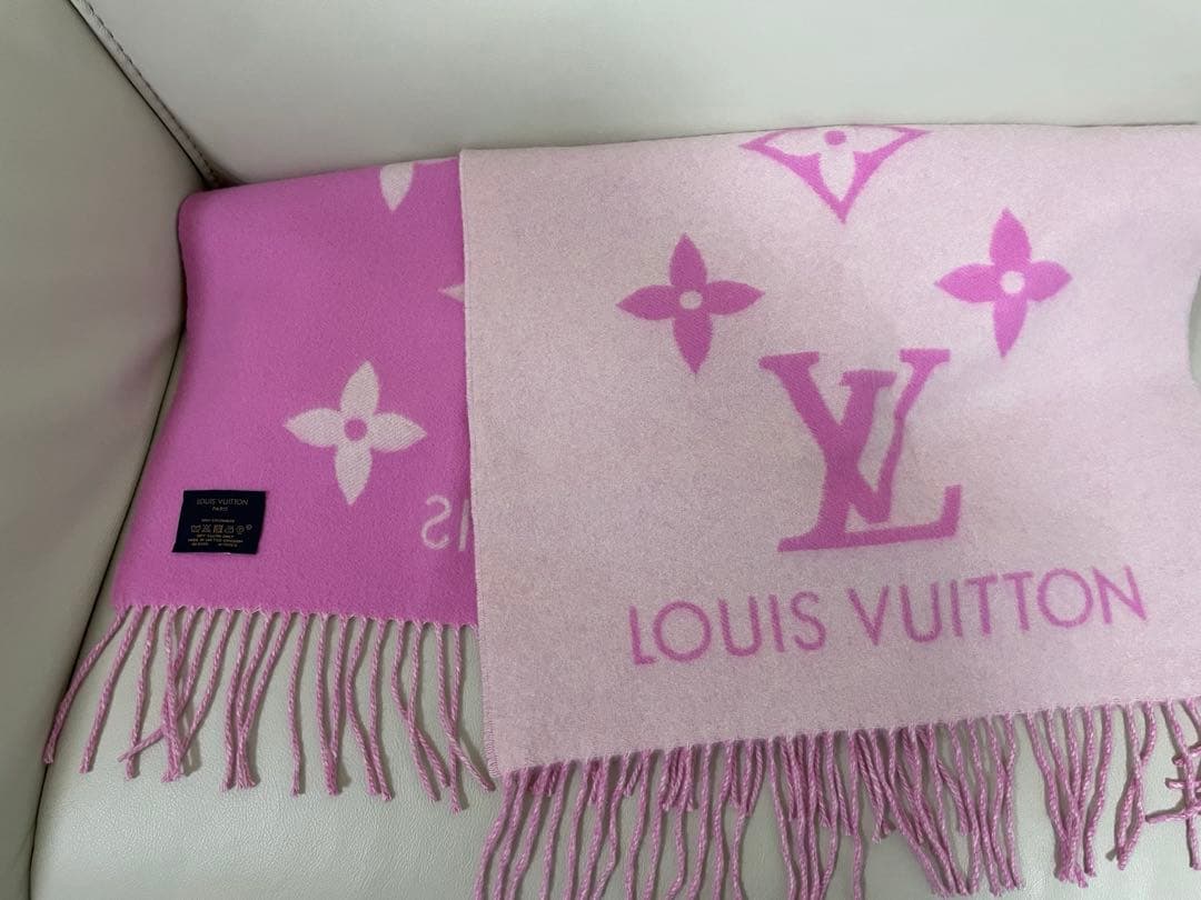 ルイヴィトン マフラー レイキャビック カシミヤ ピンク 箱あり