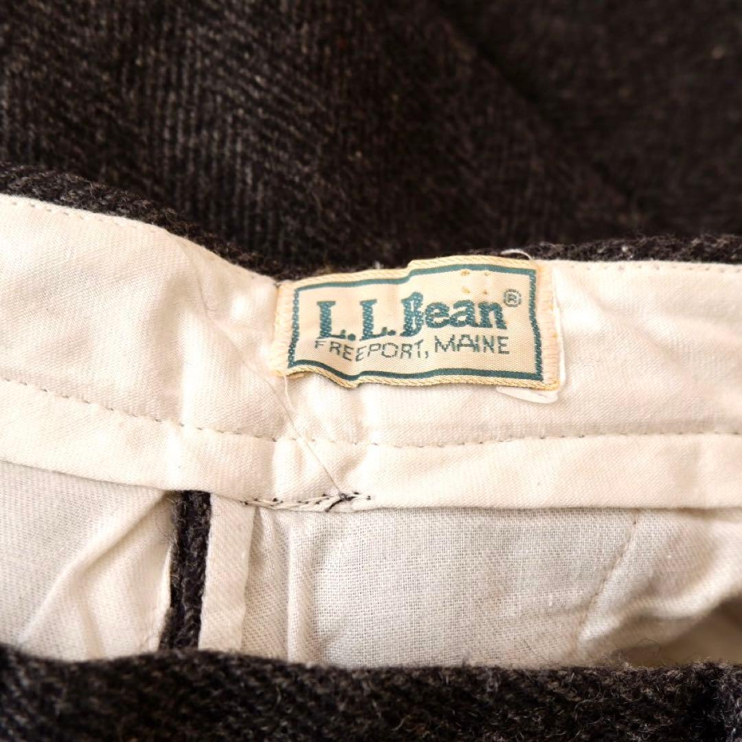 80s 90s MADE IN USA製！エルエルビーン グレー ウールパンツ