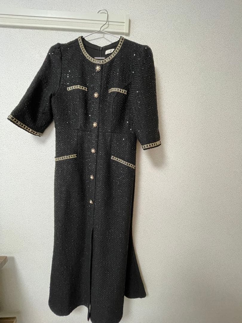 【Berry】Leja ラメツイード マーメイドドレス Sサイズ