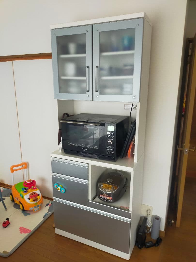 miニトリ　食器棚nitty 高さ200弱✕幅80✕奥行40