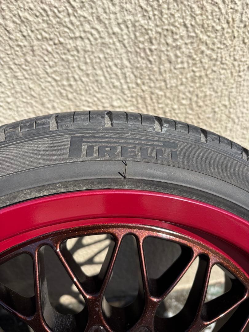 BBS ホイール 黒/茶メタリックPirelliタイヤ付き