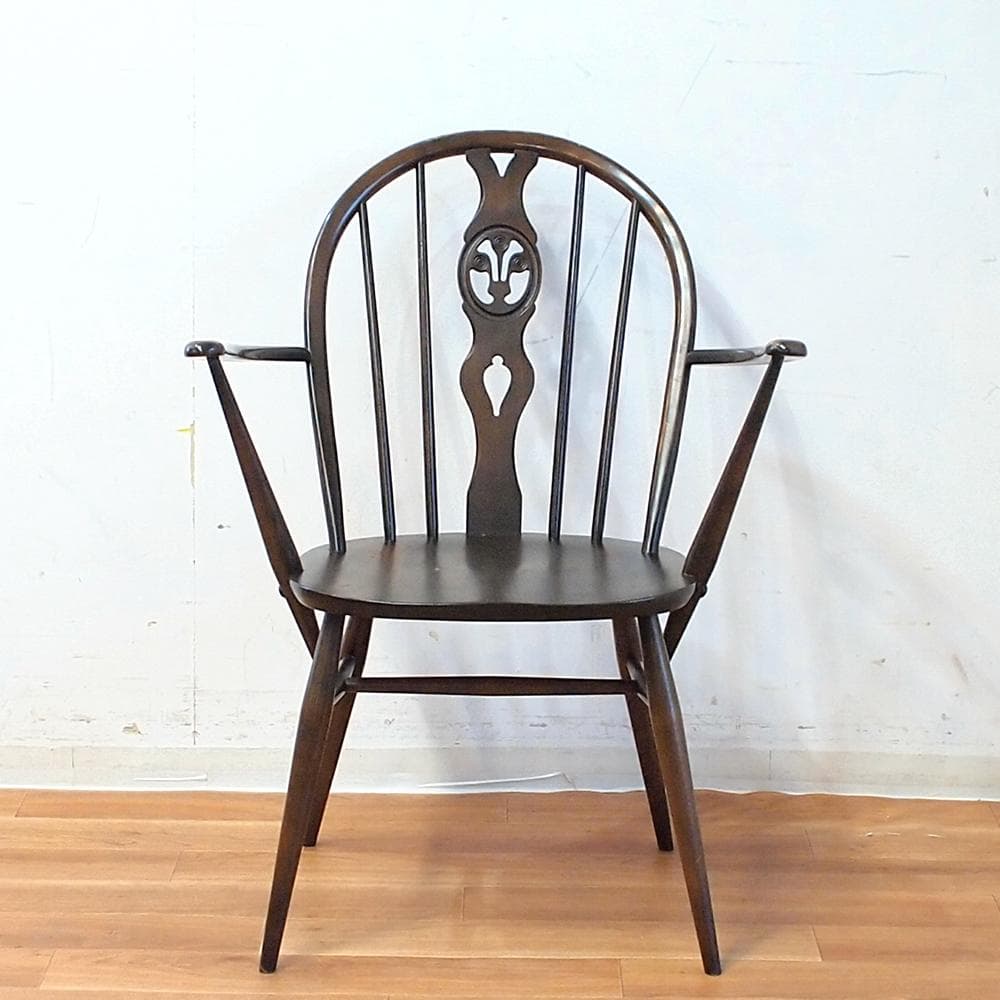 イギリスビンテージ アーコール/ercol エルム材 シスルバック アームチェア