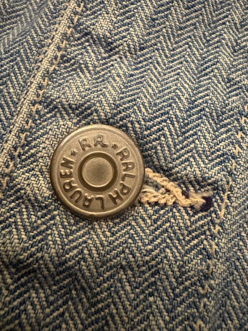 RRL Ralph Lauren ストライプ カバーオール　ダブルアールエル　L