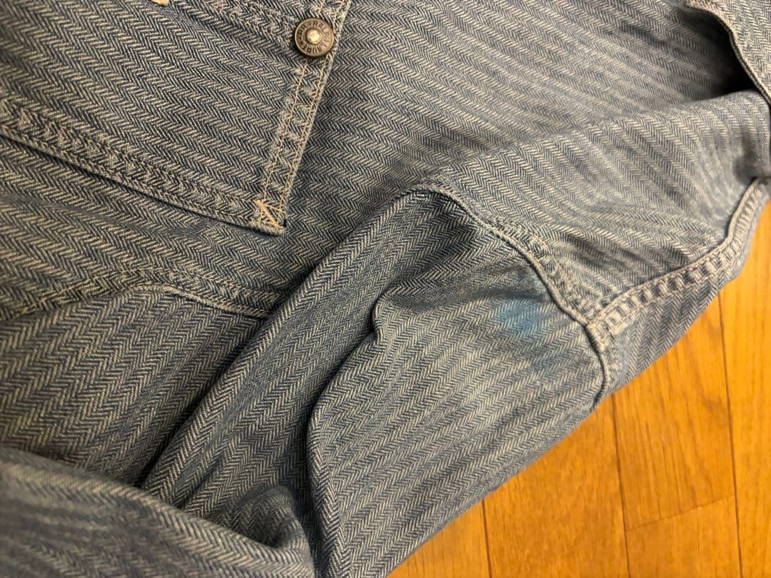 RRL Ralph Lauren ストライプ カバーオール　ダブルアールエル　L