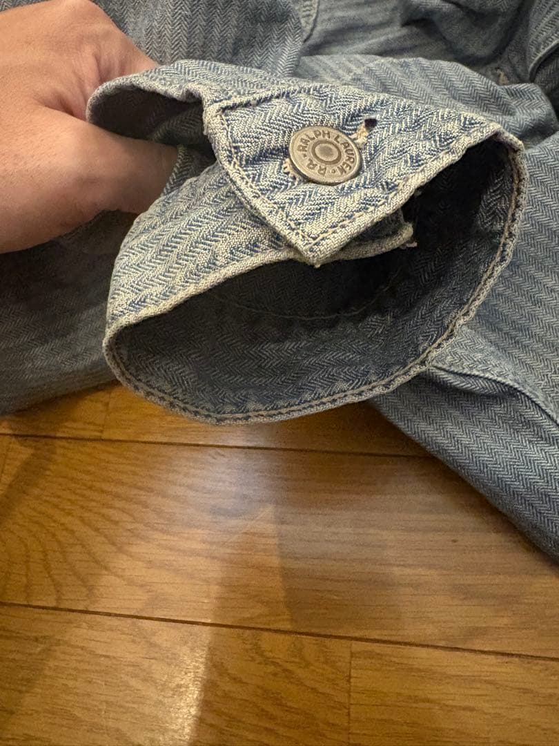RRL Ralph Lauren ストライプ カバーオール　ダブルアールエル　L