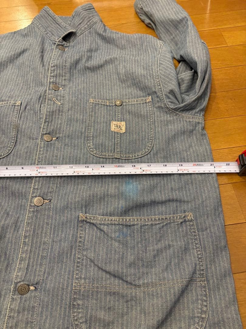 RRL Ralph Lauren ストライプ カバーオール　ダブルアールエル　L