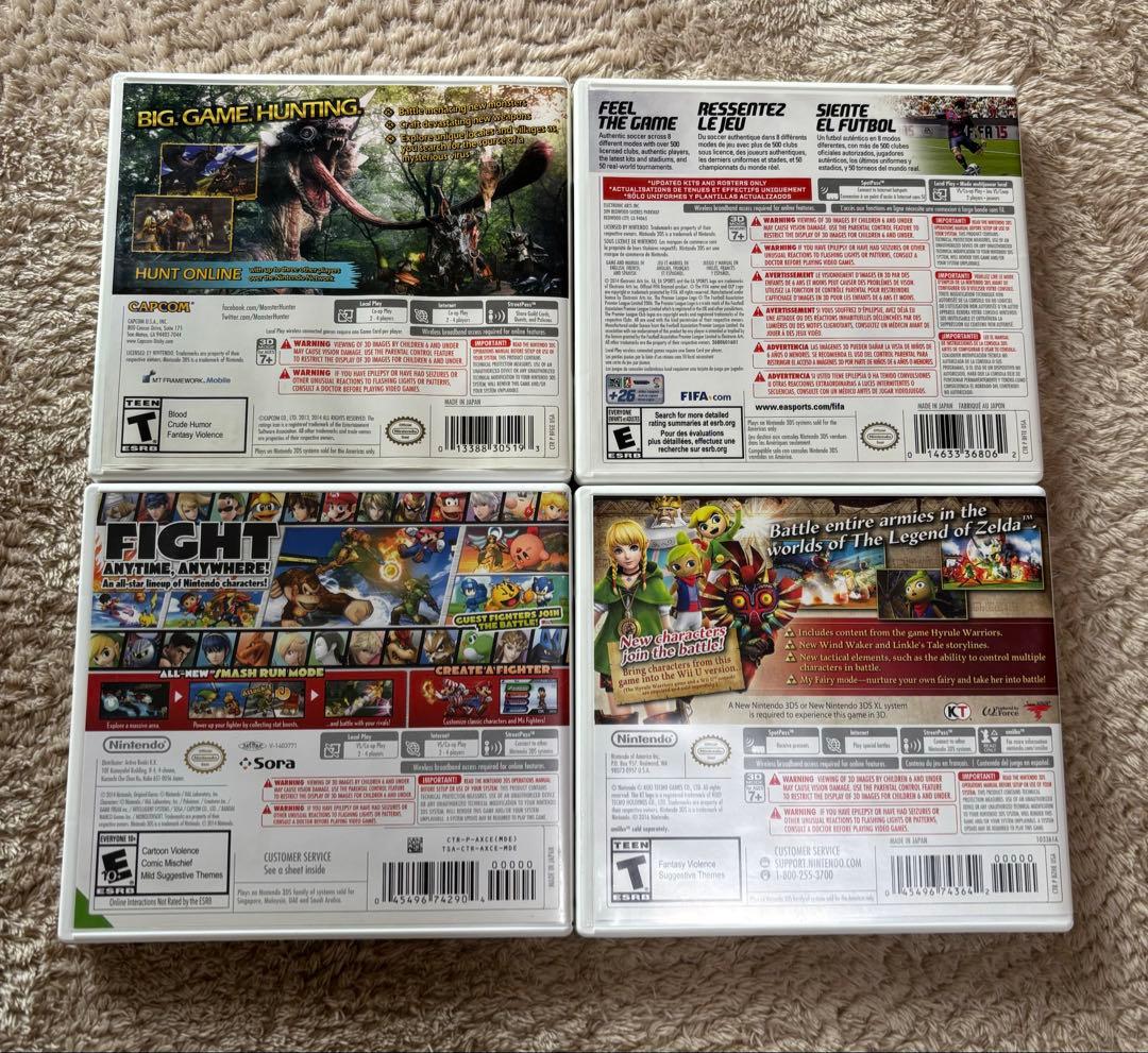 北米版 ニンテンドー2DS 本体＋ソフト4本