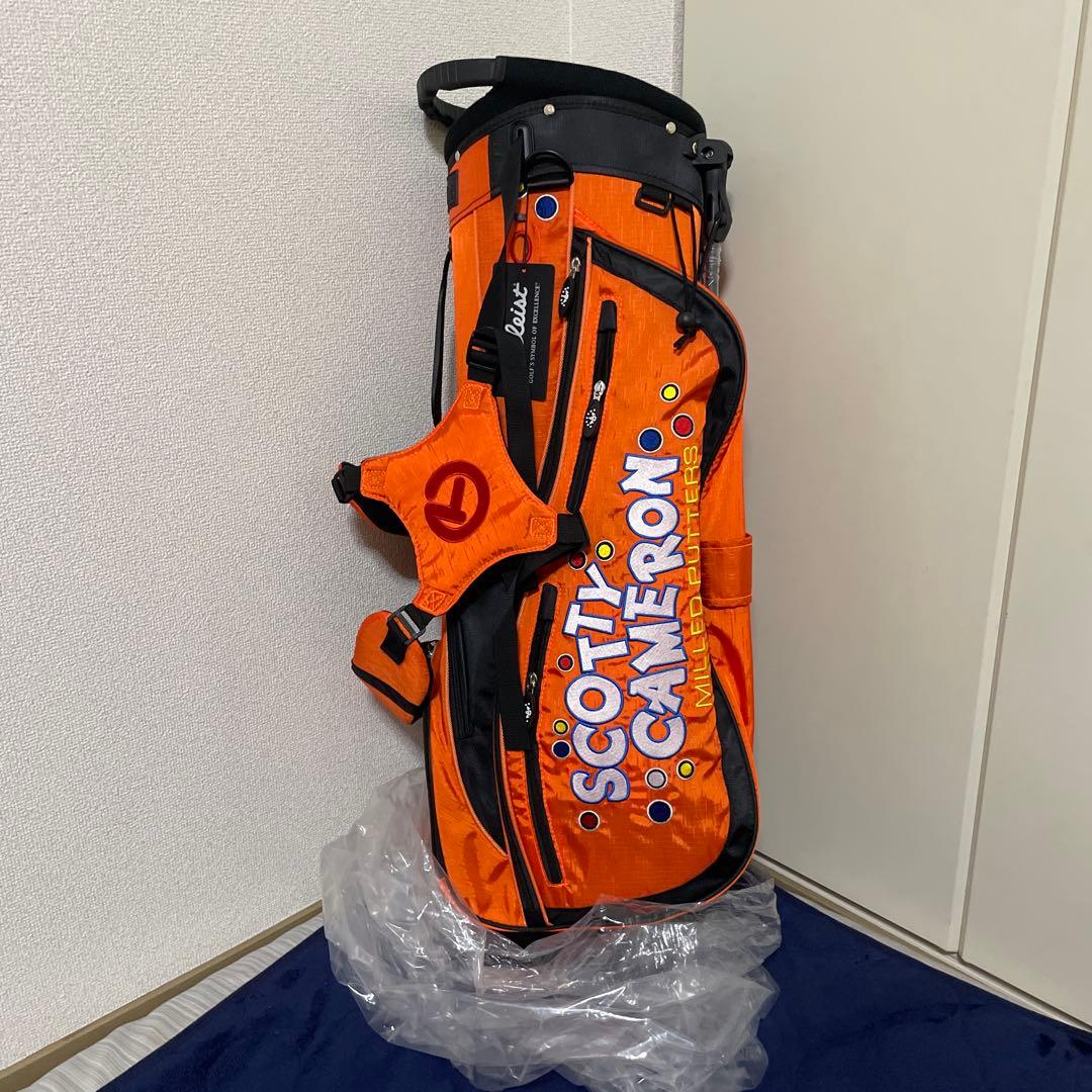 新品未使用　スコッティキャメロン　キャディバッグ　スタンド式　オレンジ