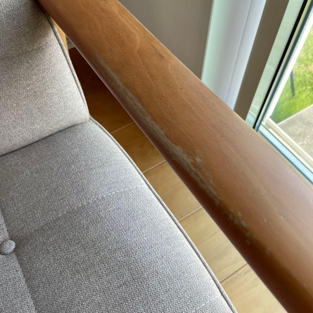 カリモク60 Kチェア2シーター フラノベージュ チェリー