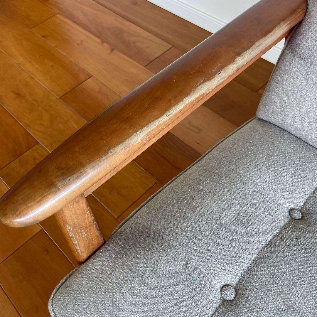 カリモク60 Kチェア2シーター フラノベージュ チェリー