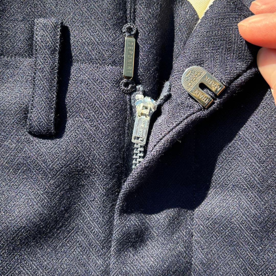 50s 60s usa製　ワイドスラックス　極太　ポリエステル　ヘリンボーン