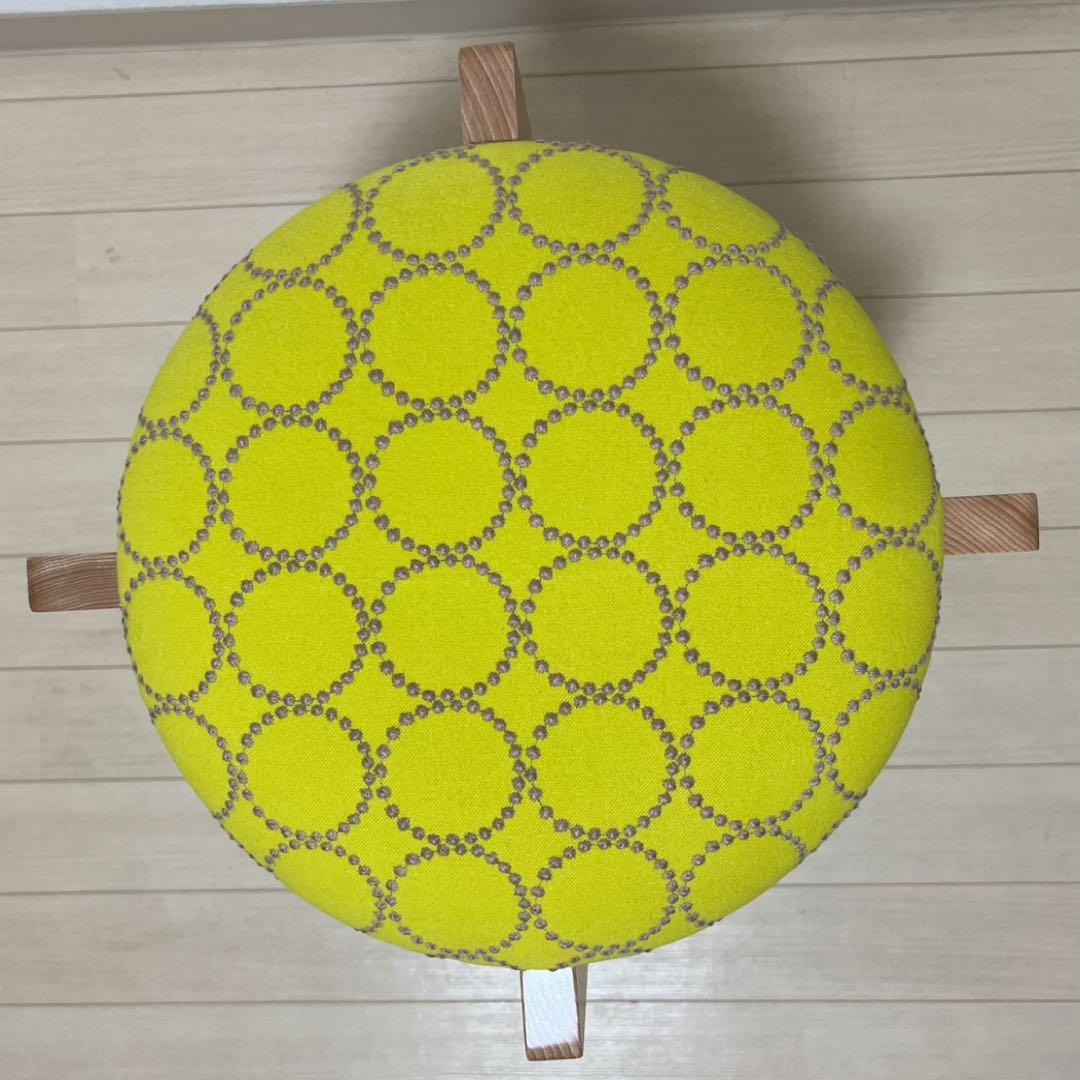 ミナペルホネン dop タンバリン 角脚 スツール 【イエローグレ】スタッキング