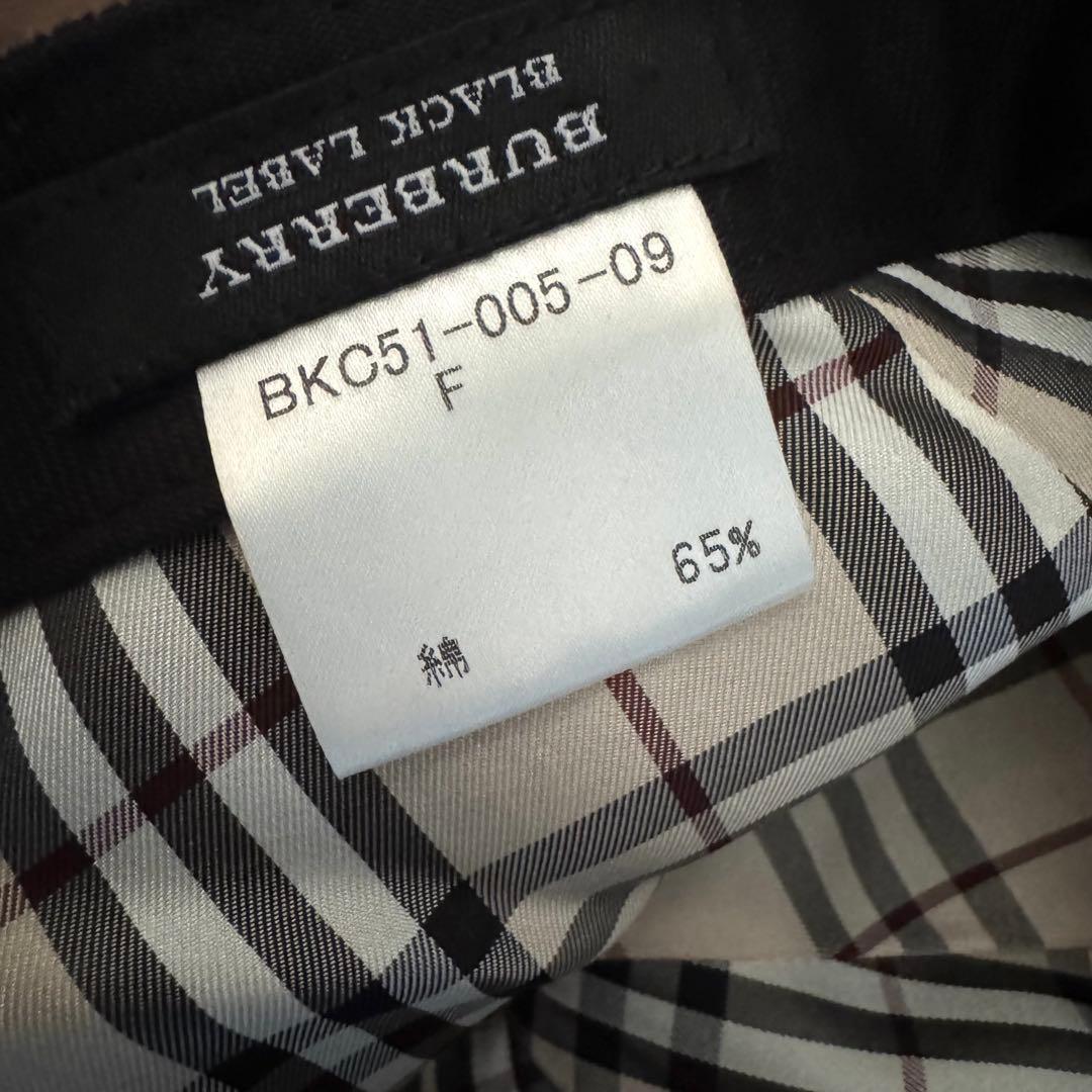 希少 カシミヤ BURBERRY ブラックレーベル ベロア ハンチング帽 帽子