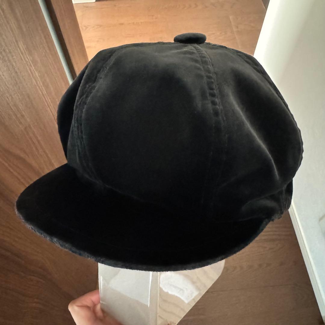 希少 カシミヤ BURBERRY ブラックレーベル ベロア ハンチング帽 帽子